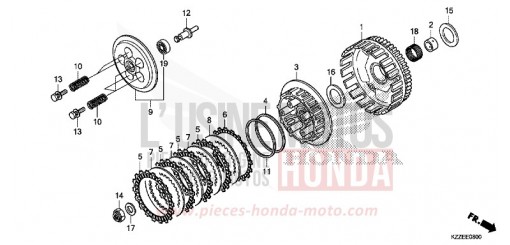 CLUTCH CRF250LAH de 2017