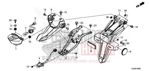 TAILLIGHT CRF250LAH de 2017