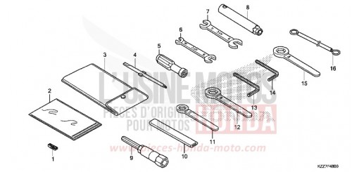 TOOLS CRF250LAK de 2019