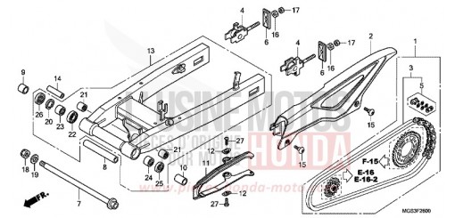 SWINGARM NC700XDD de 2013