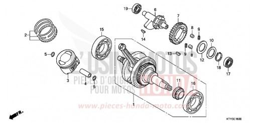 CRANKSHAFT/PISTON CBR125RTD de 2013