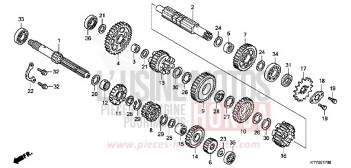 TRANSMISSION CBR125RTD de 2013