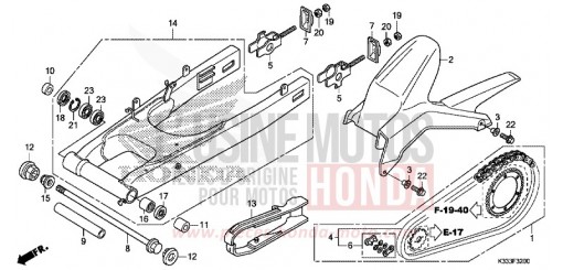 SWINGARM CBR300RAG de 2016