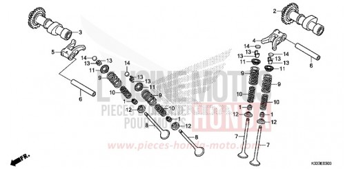 CAMSHAFT/VALVE CBR300RG de 2016