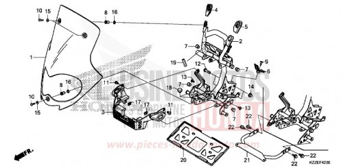 WINDSCREEN CRF250RLAJ de 2018