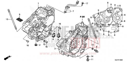 CRANKCASE CRF250RLAK de 2019