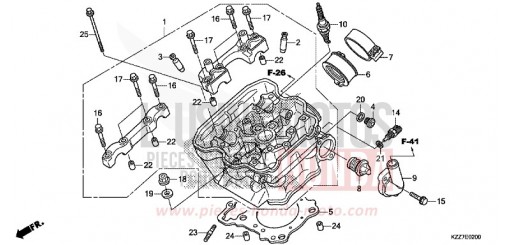 TESTATA CRF250RLAK di 2019