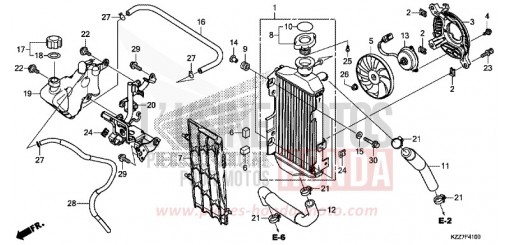 RADIATORE CRF250RLAK di 2019