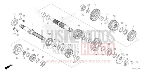 TRANSMISSION MSX125AM de 2021