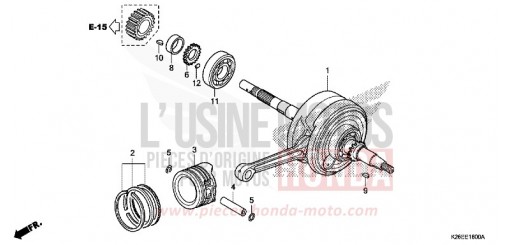 CRANKSHAFT/PISTON MSX125AH de 2017