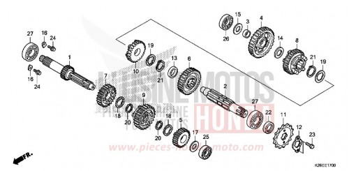 TRANSMISSION MSX125AH de 2017