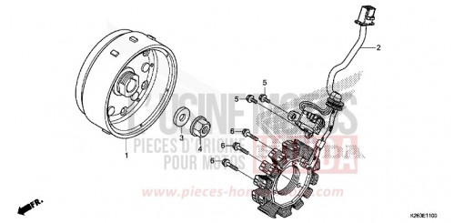 GENERATORE/VOLANO MSX125F di 2015
