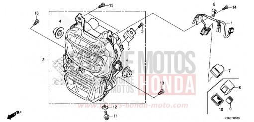 HEADLIGHT MSX125G de 2016