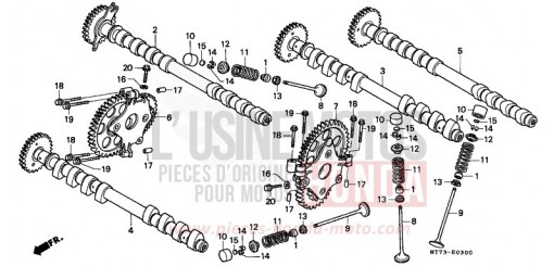 CAMSHAFT/VALVE NR750N de 1992