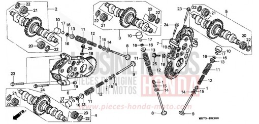 CAMSHAFT/VALVE VFR750RJ de 1988