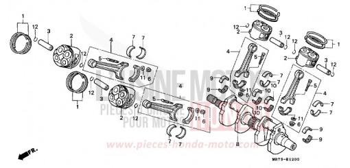 CRANKSHAFT/PISTON VFR750RJ de 1988