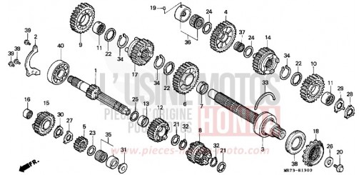 TRANSMISSION VFR750RK de 1989