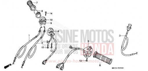 SWITCH/CABLE VFR750RK de 1989