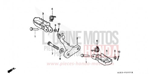 PEDANA XR250R3 di 2003