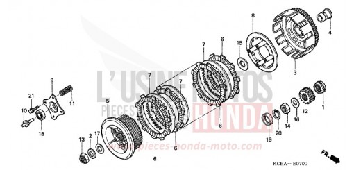 CLUTCH XR250R4 de 2004