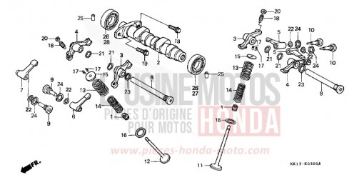 CAMSHAFT/VALVE XR250RE de 1984