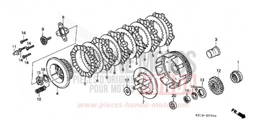 CLUTCH XR250RN de 1992