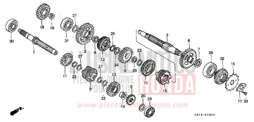 TRANSMISSION XR250RN de 1992