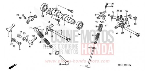 CAMSHAFT/VALVE XR250RR de 1994