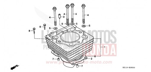 CYLINDER XR250RS de 1995
