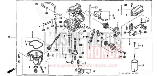 CARBURETOR XR250RY de 2000