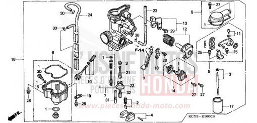 CARBURETOR XR400R1 de 2001