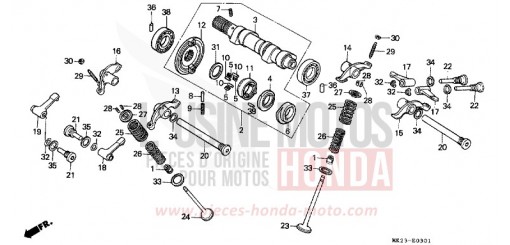 CAMSHAFT/VALVE XR600RN de 1992
