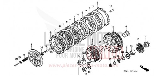 CLUTCH XR600RN de 1992