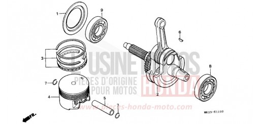PISTON/CRANKSHAFT XR600RN de 1992