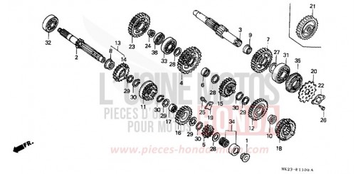 TRANSMISSION XR600RN de 1992