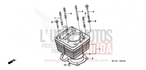 CYLINDER XR400R4 de 2004