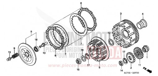 CLUTCH XR400R4 de 2004