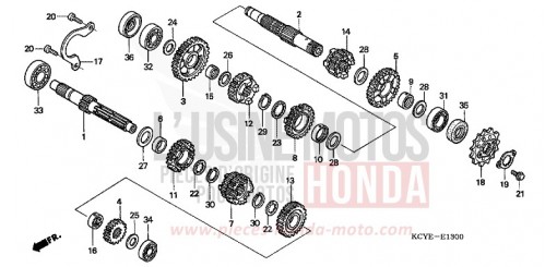 TRANSMISSION XR400R4 de 2004