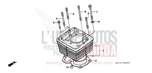 CYLINDER XR400RV de 1997