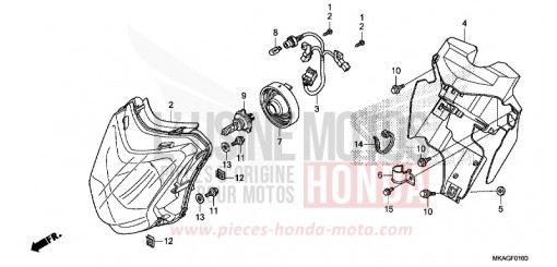 HEADLIGHT NC750SAG de 2016