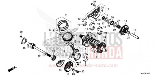 CRANKSHAFT/PISTON CRF1000DG de 2016