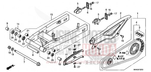 SWINGARM NC750SAH de 2017