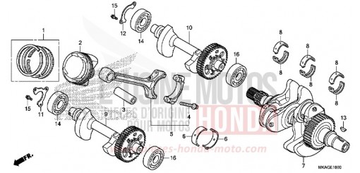 CRANKSHAFT/PISTON NC750SAH de 2017