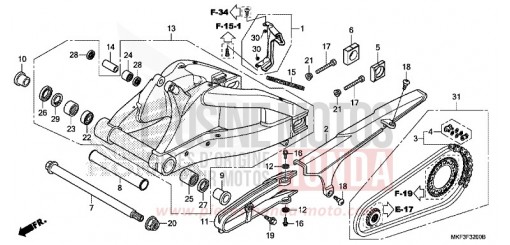 SWINGARM CBR1000RAJ de 2018