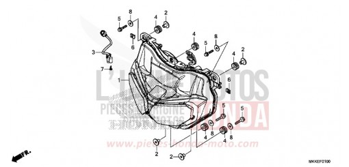 HEADLIGHT CRF1000DK de 2019