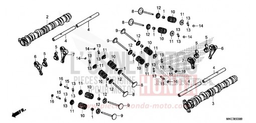 CAMSHAFT/VALVE GL1800J de 2018