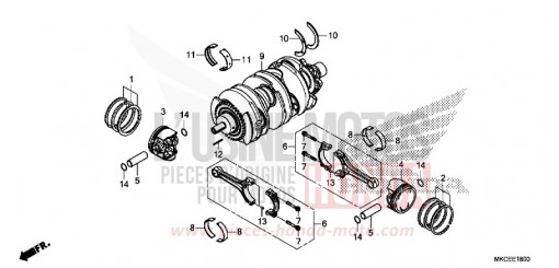 CRANKSHAFT/PISTON GL1800K de 2019