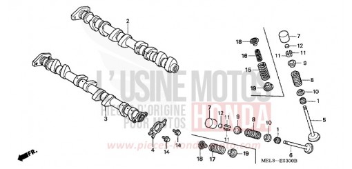 CAMSHAFT/VALVE CBR1000RR4 de 2004