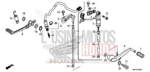 PEDAL CBR1000S2H de 2017