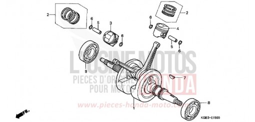 CRANKSHAFT/PISTON VT125C2Y de 2000